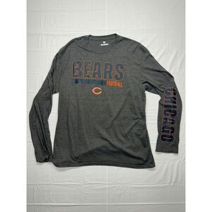 Fanatics Chicago Bears Football Long Sleeve T Shirt Men XL Gray NFL